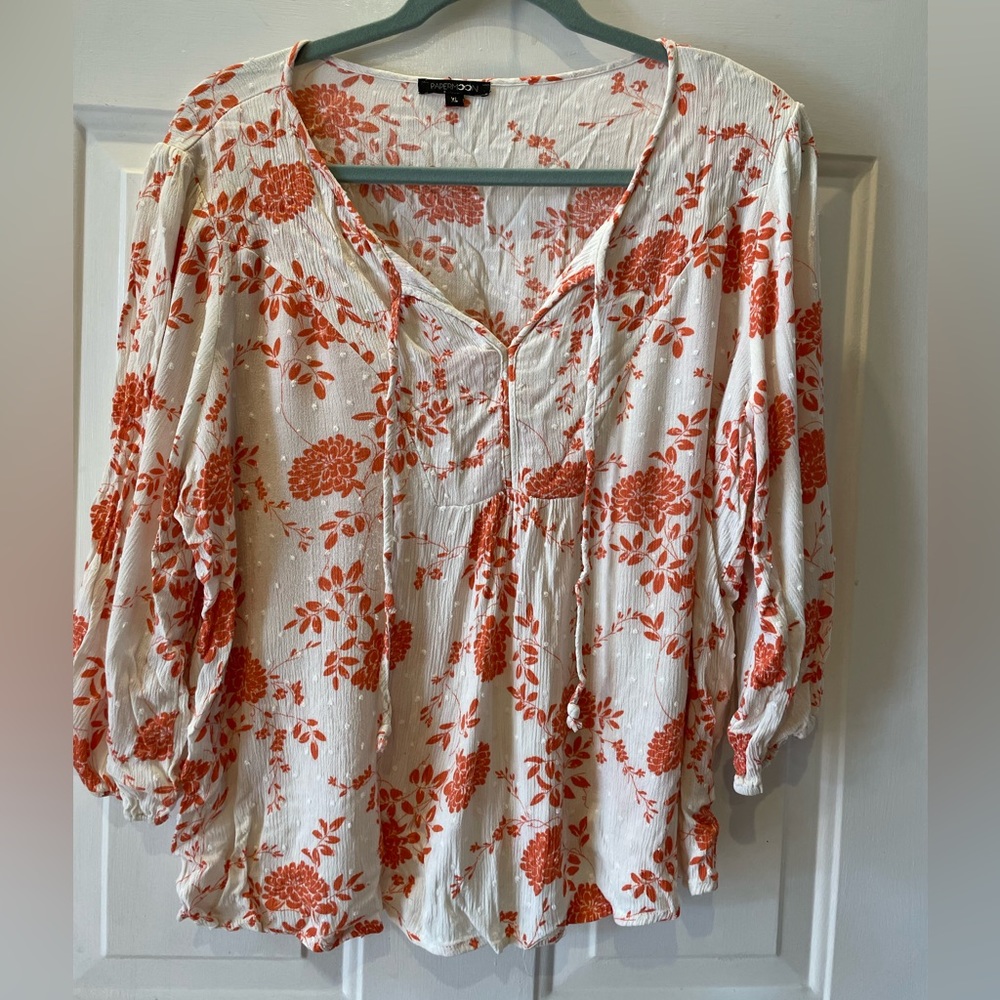 Papermoon Stitch Fix Addley Clip Dot Blouse Size XL